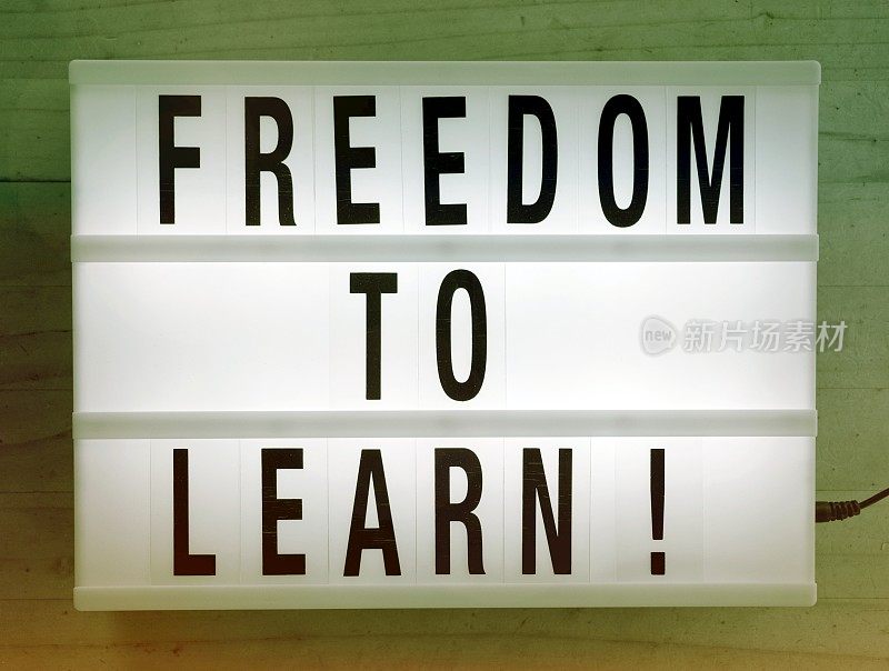 Freedom To Learn in Modern Light Box Trend